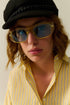 Ovale Sonnenbrille | semi transparent gelb