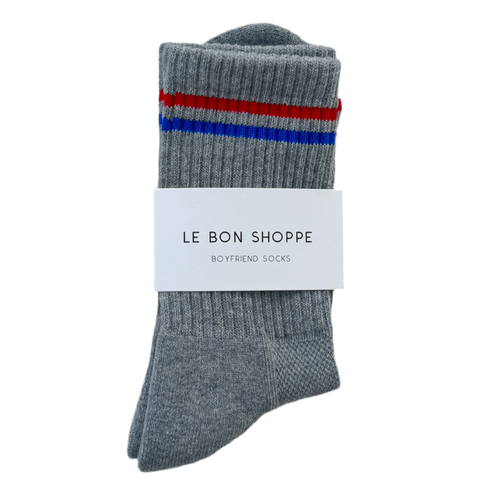 Boyfriend Socken | grau melange