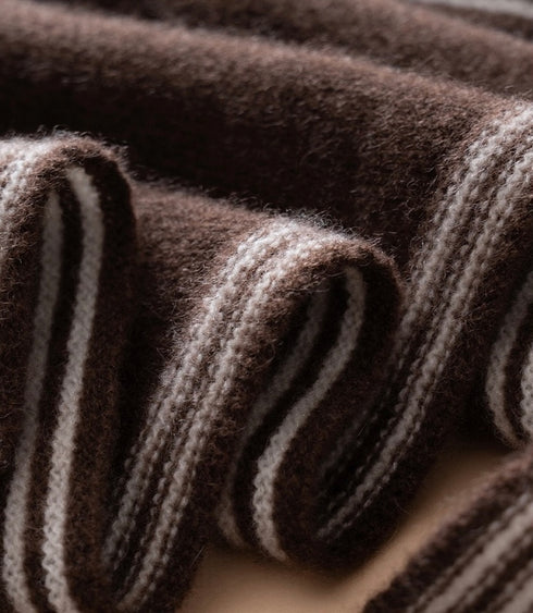 Sophie Scarf 100% Kaschmir | braun/weiss