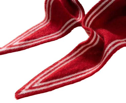 Sophie Scarf 100% Kaschmir | rot/weiss