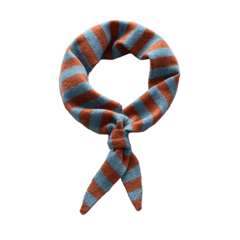 Sophie Scarf Stripes Kaschmir | blau/ocker