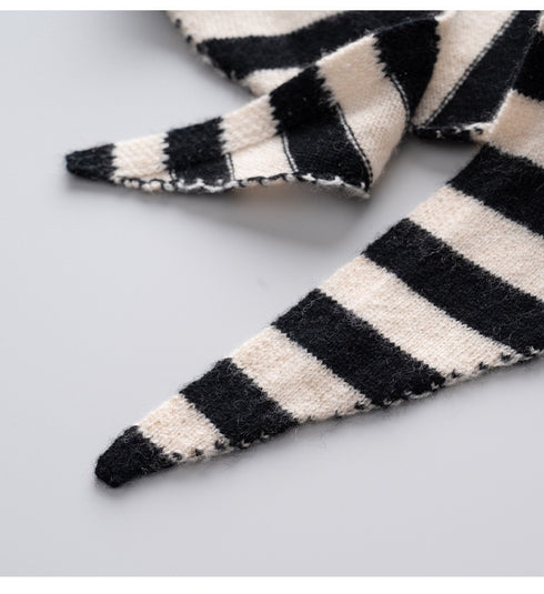 Sophie Scarf Stripes Kaschmir | schwarz/weiss