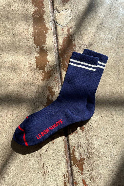 Boyfriend Socken | marine blau