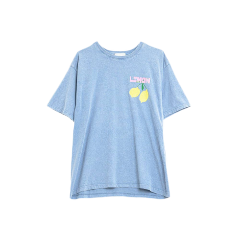 T-Shirt | blau mit Zitronen