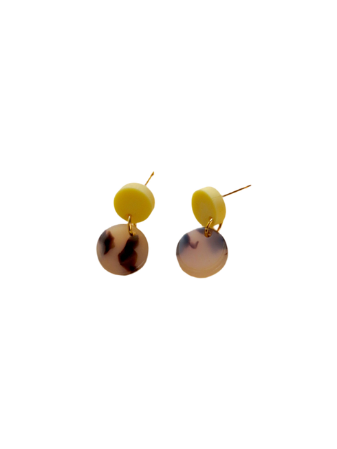 Ohrringe | Tiny Leo Dots hellgelb