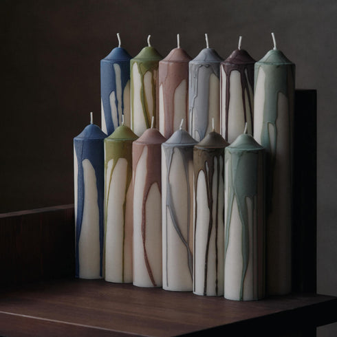 Dryp Pillar Kerze small | beige