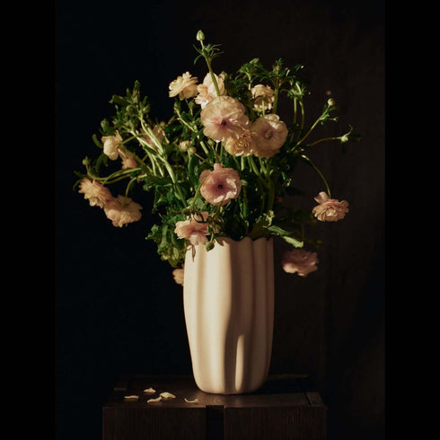 Nium Vase offwhite | H 23cm