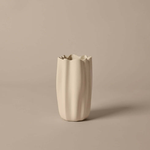 Nium Vase offwhite | H 23cm