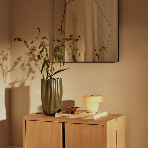 Nium Vase dark sage | H 23cm