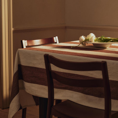 Tischdecke Hale | chestnut, frosted lime