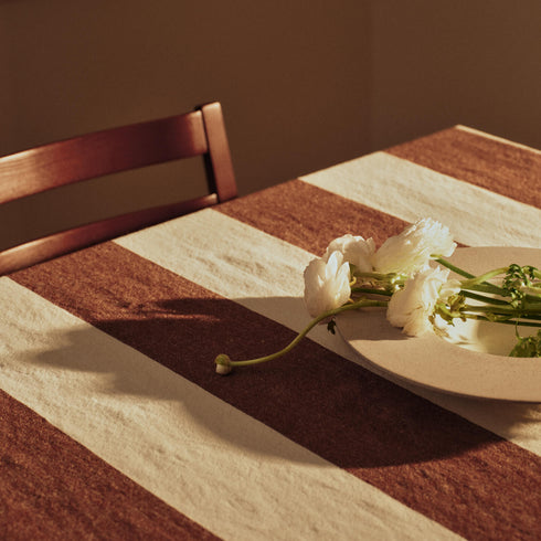 Tischdecke Hale | chestnut, frosted lime