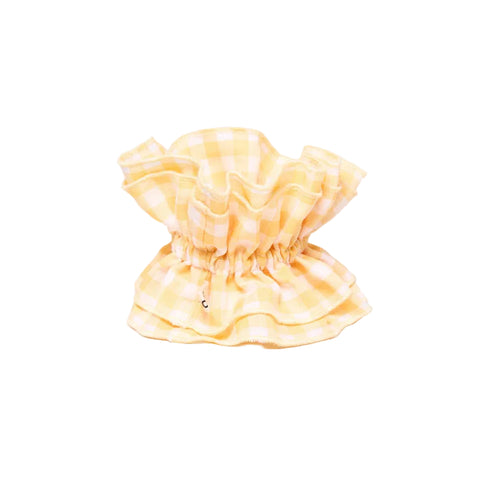Scrunchie Ruffles | yellow vichy