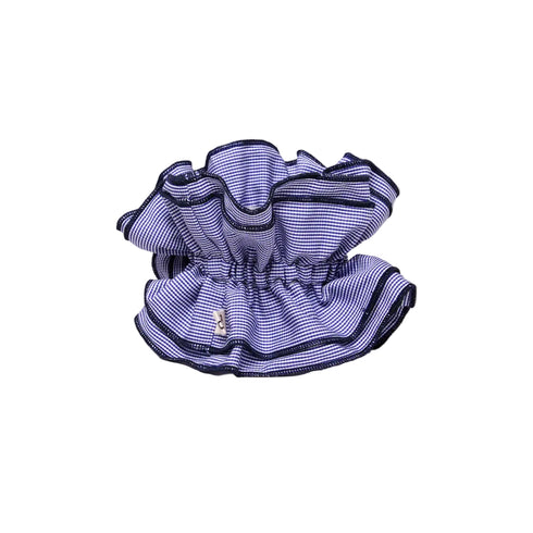 Scrunchie Ruffles | micro vichy bleu/navy