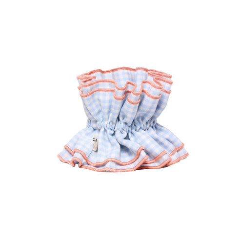 Scrunchie Ruffles | hellblau vichy