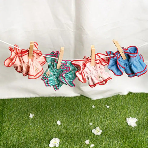 Scrunchie Ruffles | rosa vichy