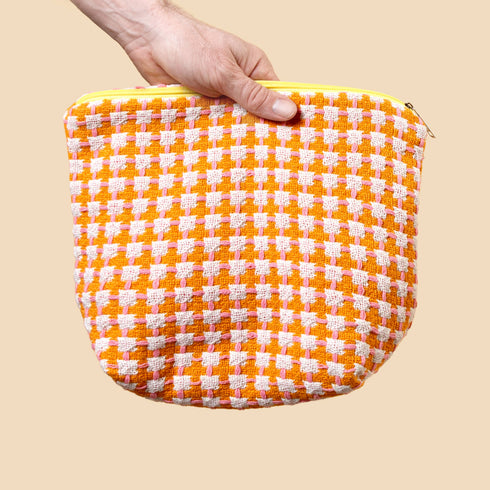 Wash Bag 100% Baumwolle | orange & pink