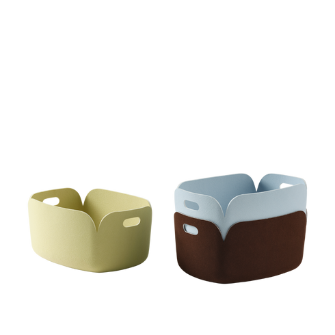 Restore Korb hoch | beige grün