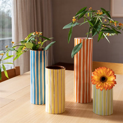 Vase Ray | green striped