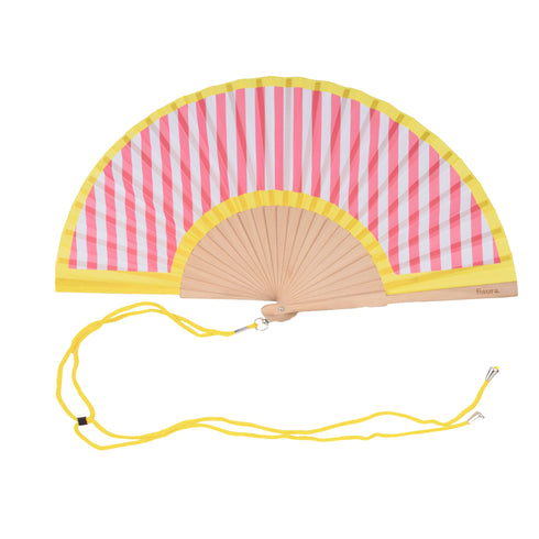 Handfächer | stripes yellow