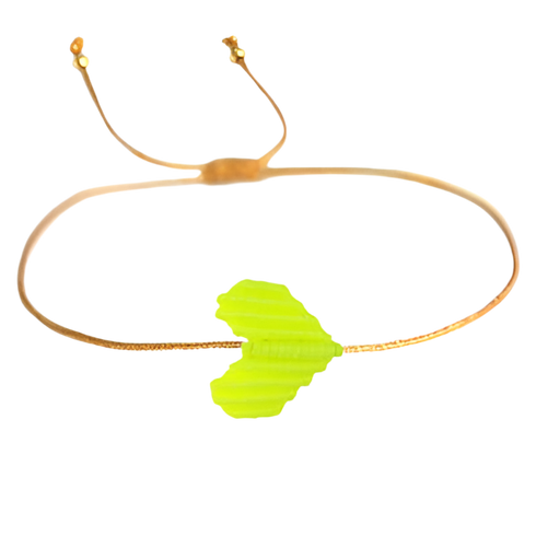 Armband Herz | Neongelb
