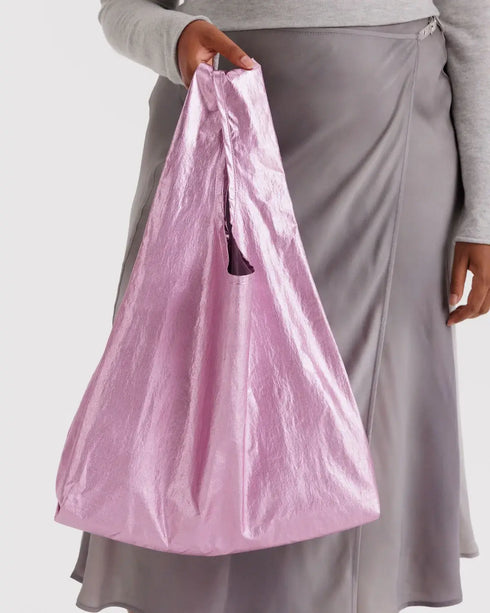 Nylon Shopper | blush metallic