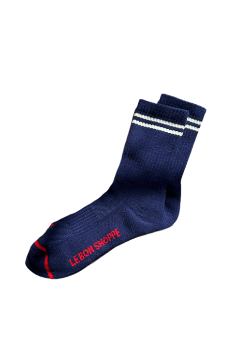 Boyfriend Socken | marine blau