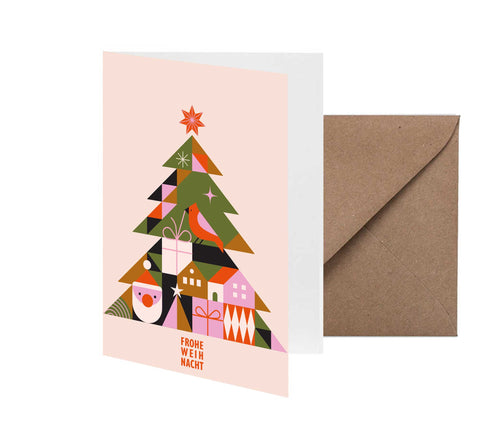 Grusskarte | Frohe Weihnacht neon