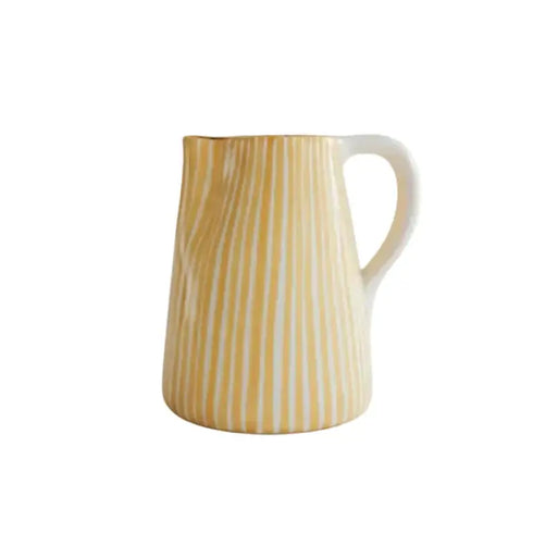 Krug Keramik 1 L | Stripes gelb