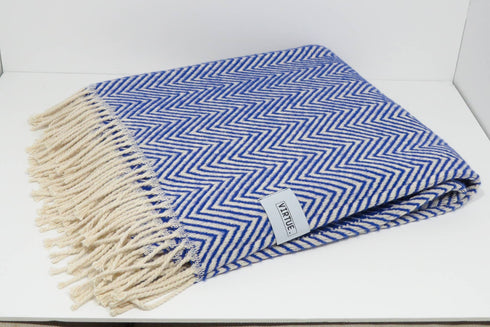 Baumwolldecke 130x170cm | azur blue