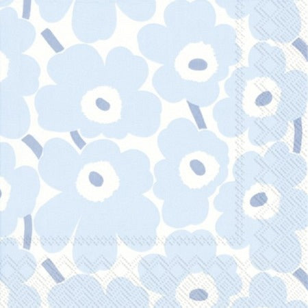 Servietten 2 Grössen | unikko mini light blue