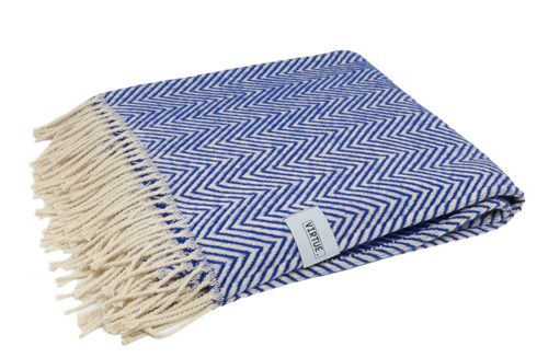 Baumwolldecke 130x170cm | azur blue