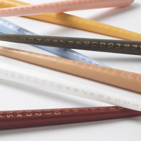 Adventskerze Kalenderlicht | rot, silber