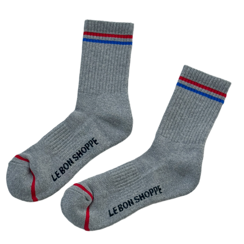 Boyfriend Socken | grau melange