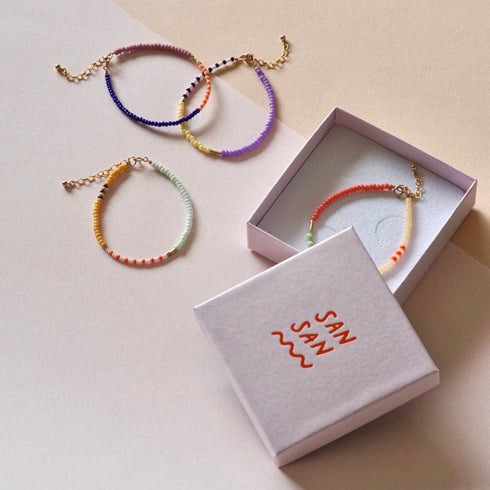 Armband Lente | pink, citrus, sailor stripes