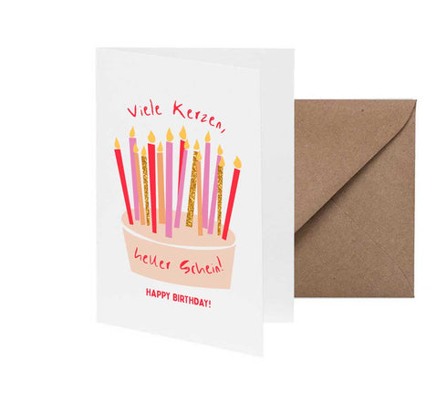 Grusskarte | Happy Birthday neon
