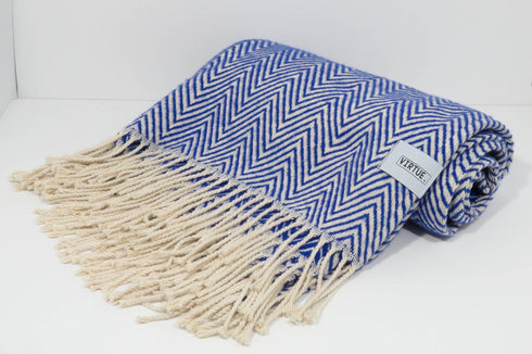 Baumwolldecke 130x170cm | azur blue