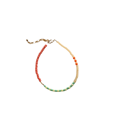 Armband Lente | chai latte, green, dusty rose