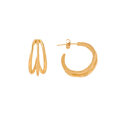 Ohrringe Zéphir Trio | Edelstahl vergoldet