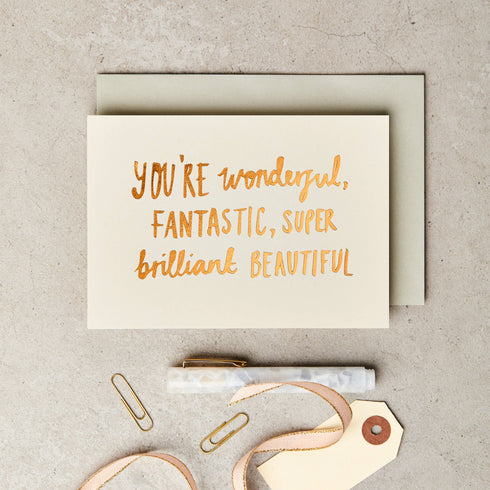 Grusskarte | You're Wonderful
