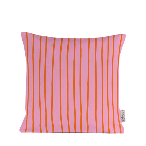 Kissen fine lines | pink/orange