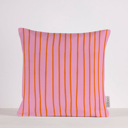 Kissen fine lines | pink/orange