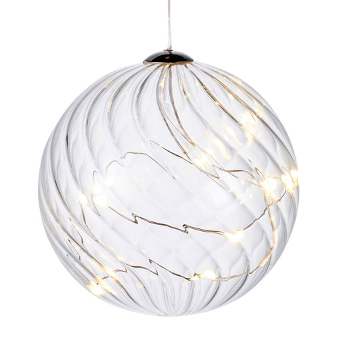 LED Glaskugel Wave gross | klar