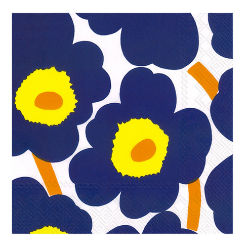 Servietten 2 Grössen | unikko dark blue