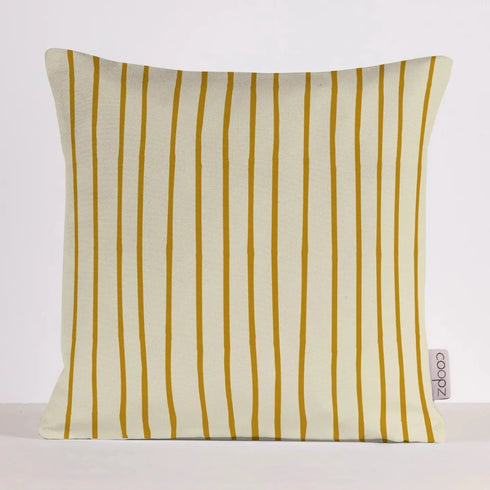 Samt-Kissen lines | creme/senf