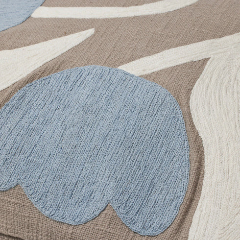 Kissen Dora 50x50cm | warm grey light blue