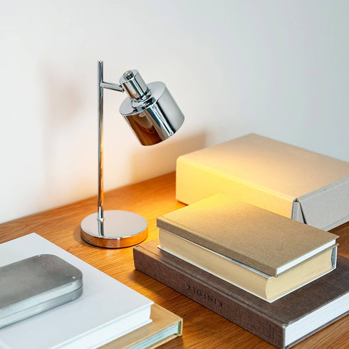 Tischlampe Ocean wiederaufladbar | chrom