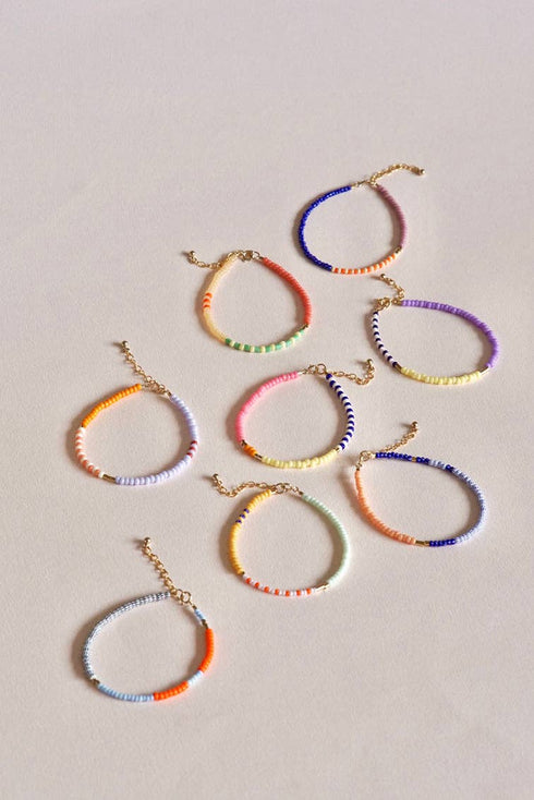 Armband Lente | pink, citrus, sailor stripes