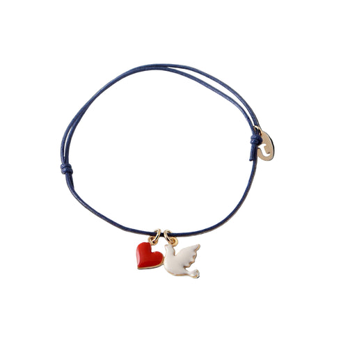 Armband AMOUR | navy, weiss, rot