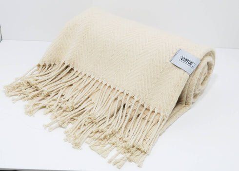 Baumwolldecke 130x170cm | sand beige