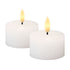 LED Teelicht 2er Set gross | weiss